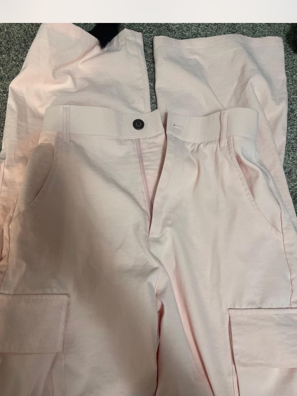 SHEIN Light Pink Utility Cargo Trousers